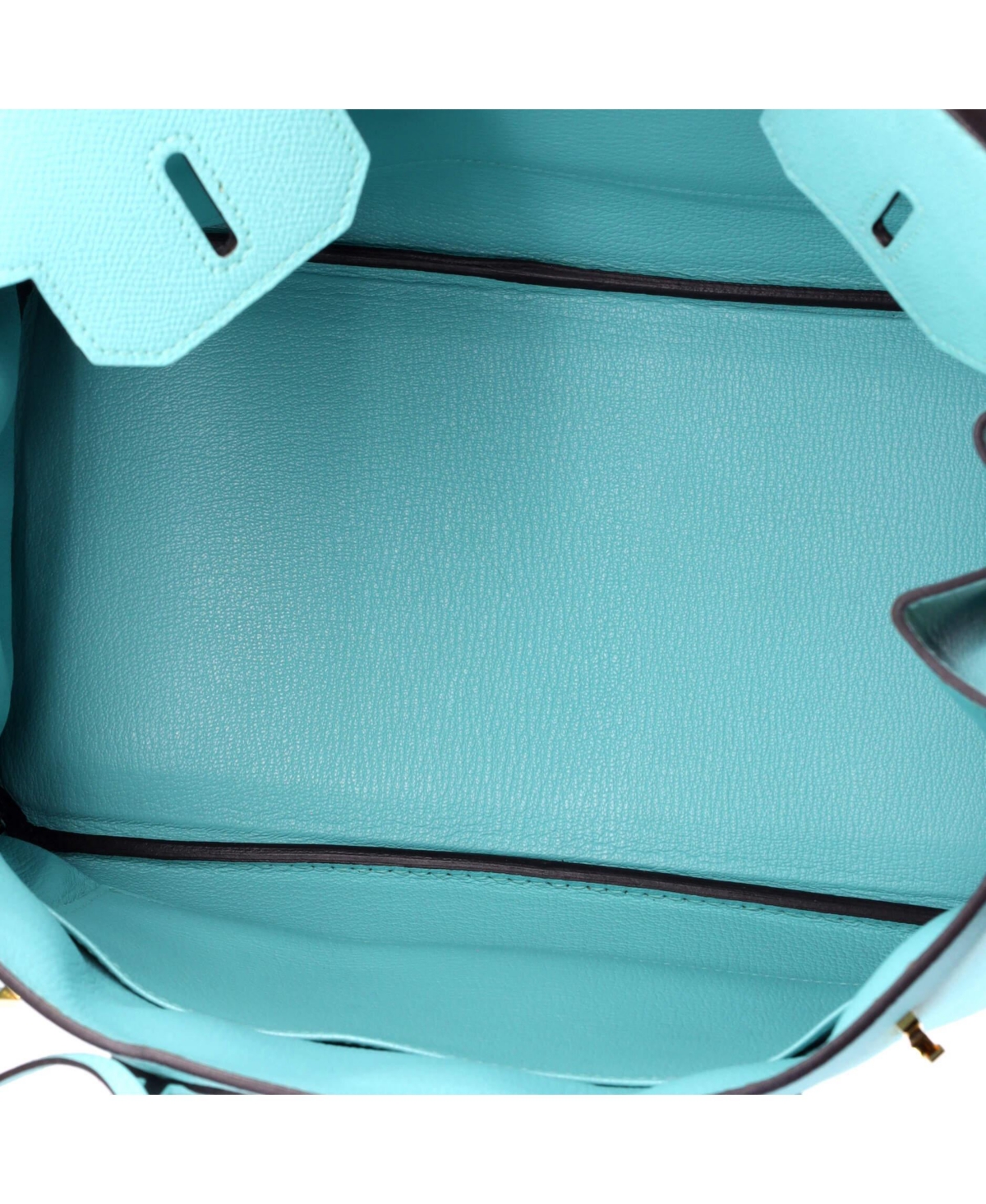 Pre-Owned HERMES Birkin 30 Handbag Blue Epsom with Gold Hardware