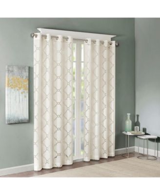 Fretwork Burnout Sheer Curtain Panel Only 1 Pieces Panel