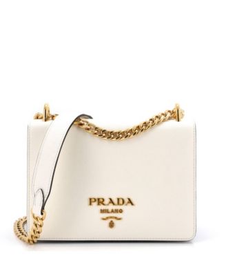 Small Chain Flap Bag Saffiano Leather
