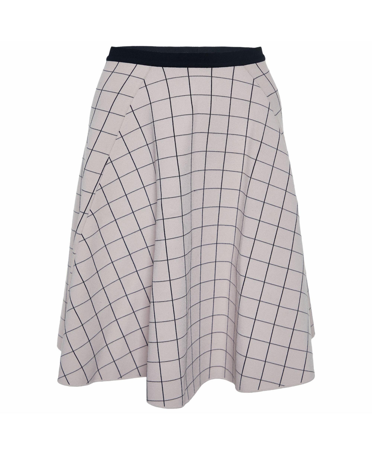 Pre-Owned Fendi Women's Square Patterned Knit Skater Mini Skirt