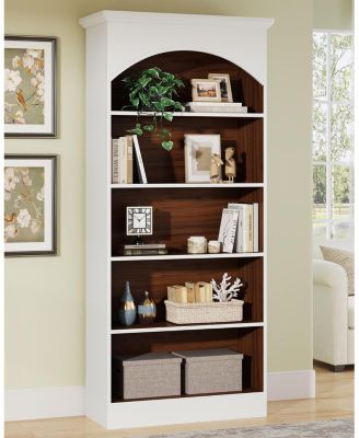 70.9'' Tall Bookshelf with Storage Shelves,  5-Shelf Bookcase