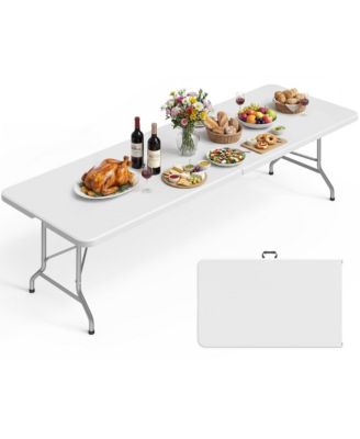 Folding Table Reinforced Portable Quick Setup Indoor Outdoor Safety Lock