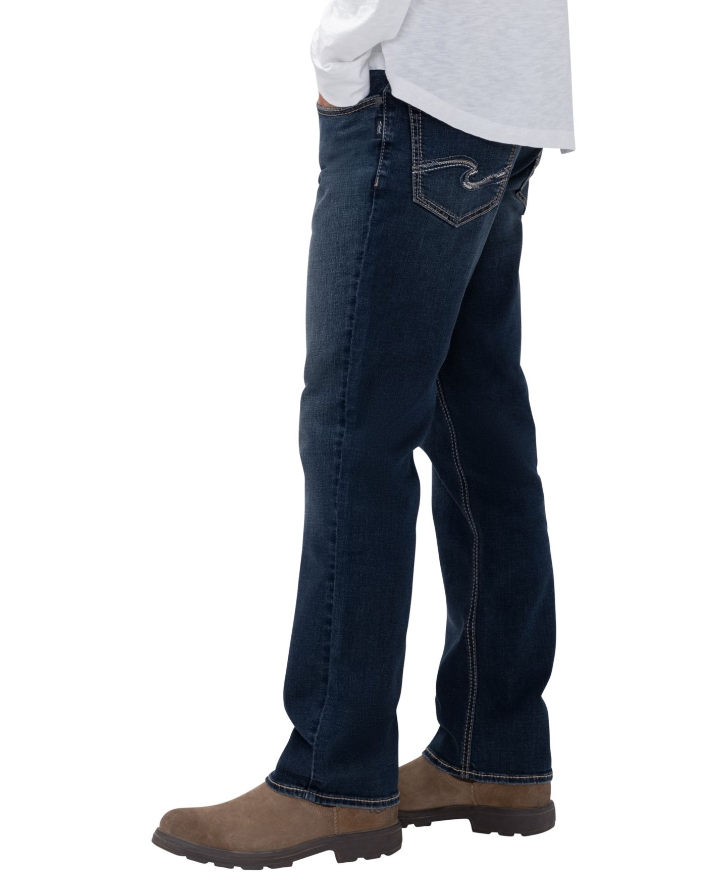 Мужские джинсы Silver Jeans Co. Grayson Straight-Leg, цвет: Sonic Wave — фото 4