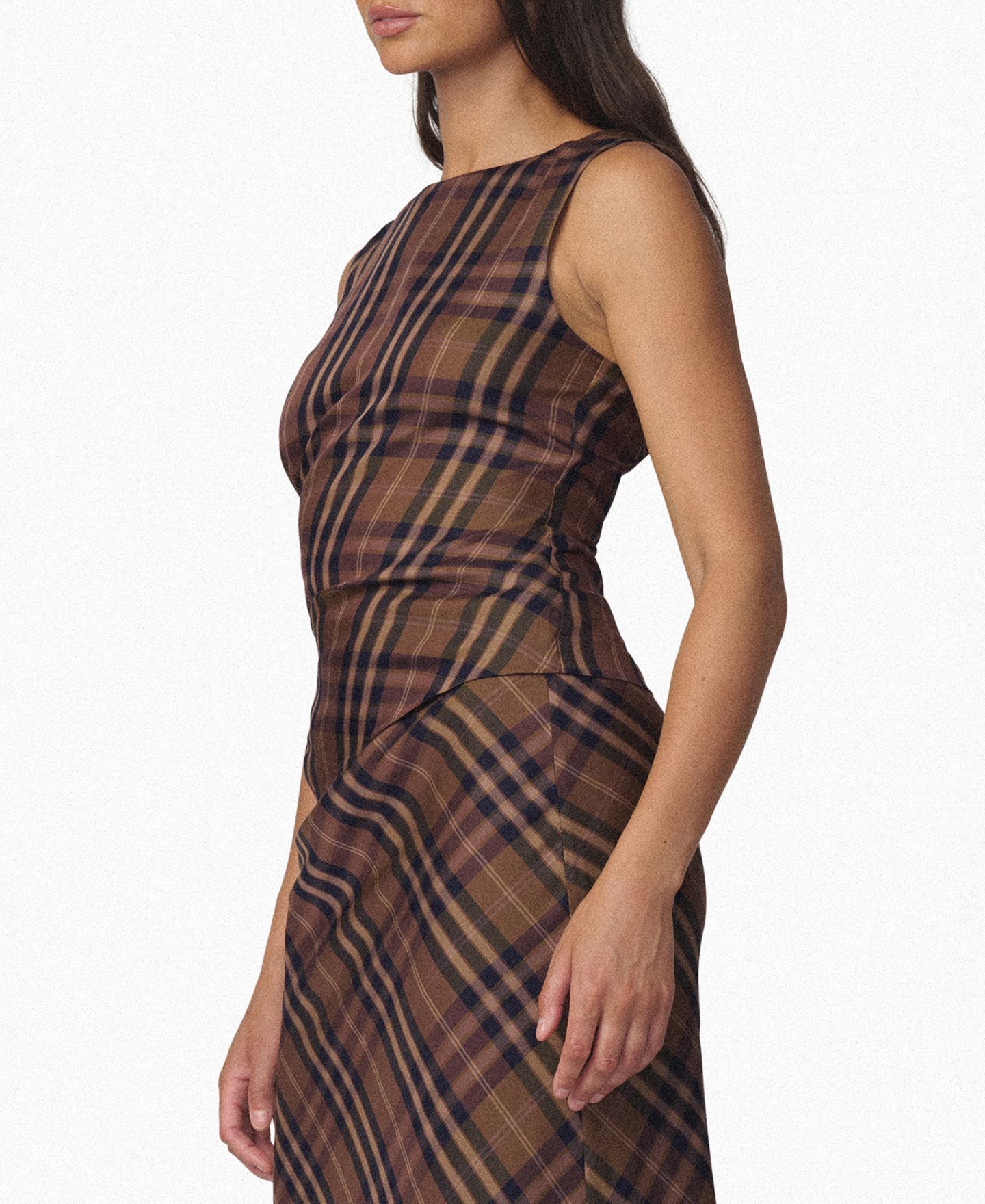 Женский топ Joe's Jeans The Meg Plaid Sleeveless Top, цвет: Верблюжий клетчатый — фото 4
