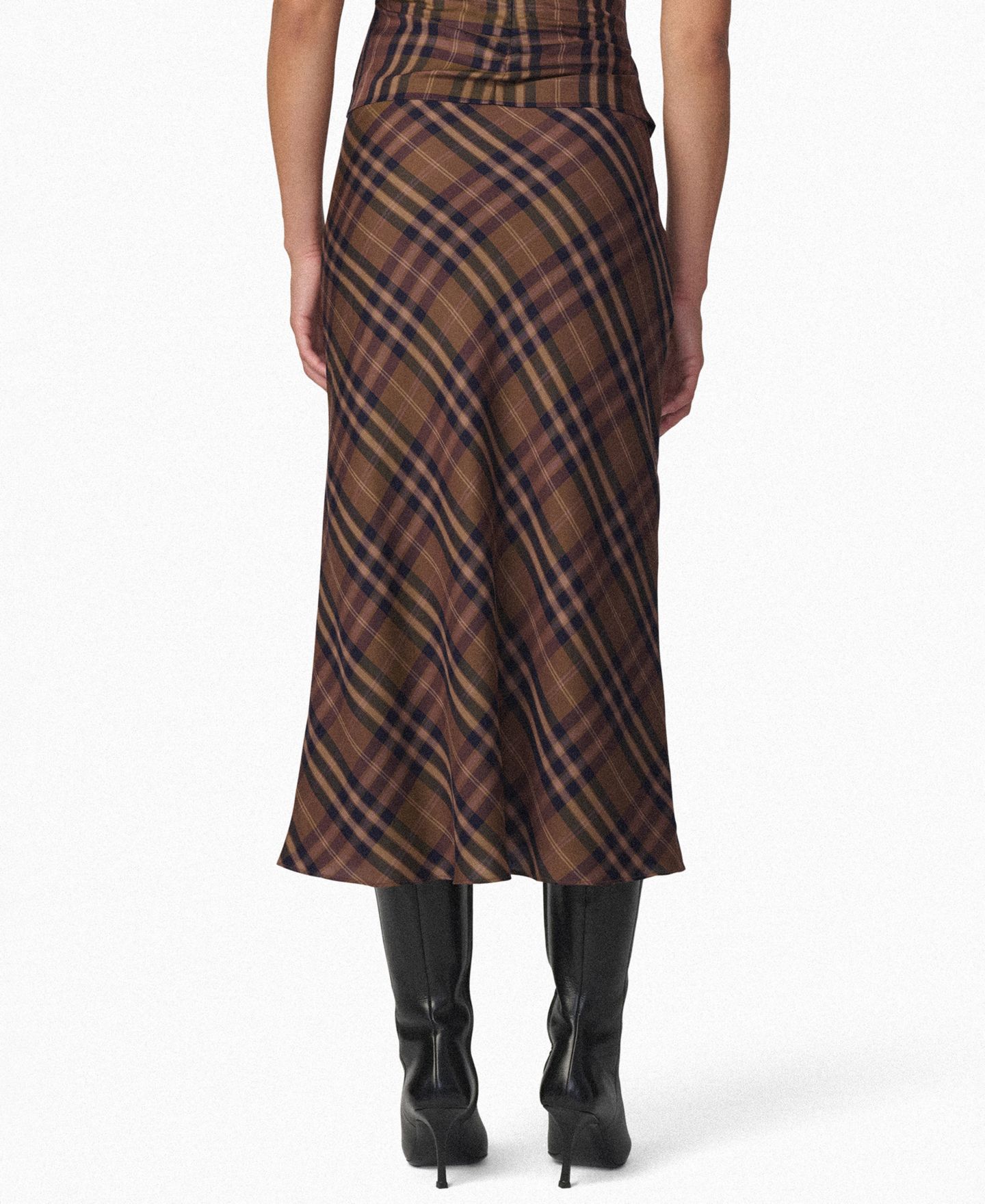Женская юбка Joe's Jeans The Ines Plaid Midi, цвет: Верблюжий клетчатый — фото 6