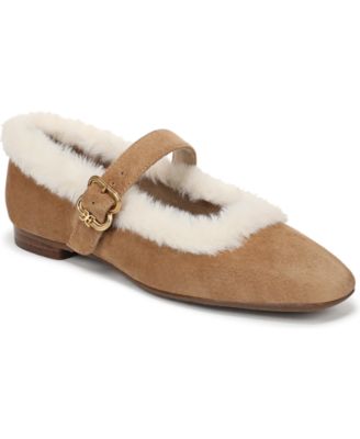 Women's Michaela Fur Mary Jane Flats