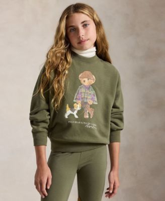 Girls' 7-16 Polo Bear Long-Sleeve Sweatshirt