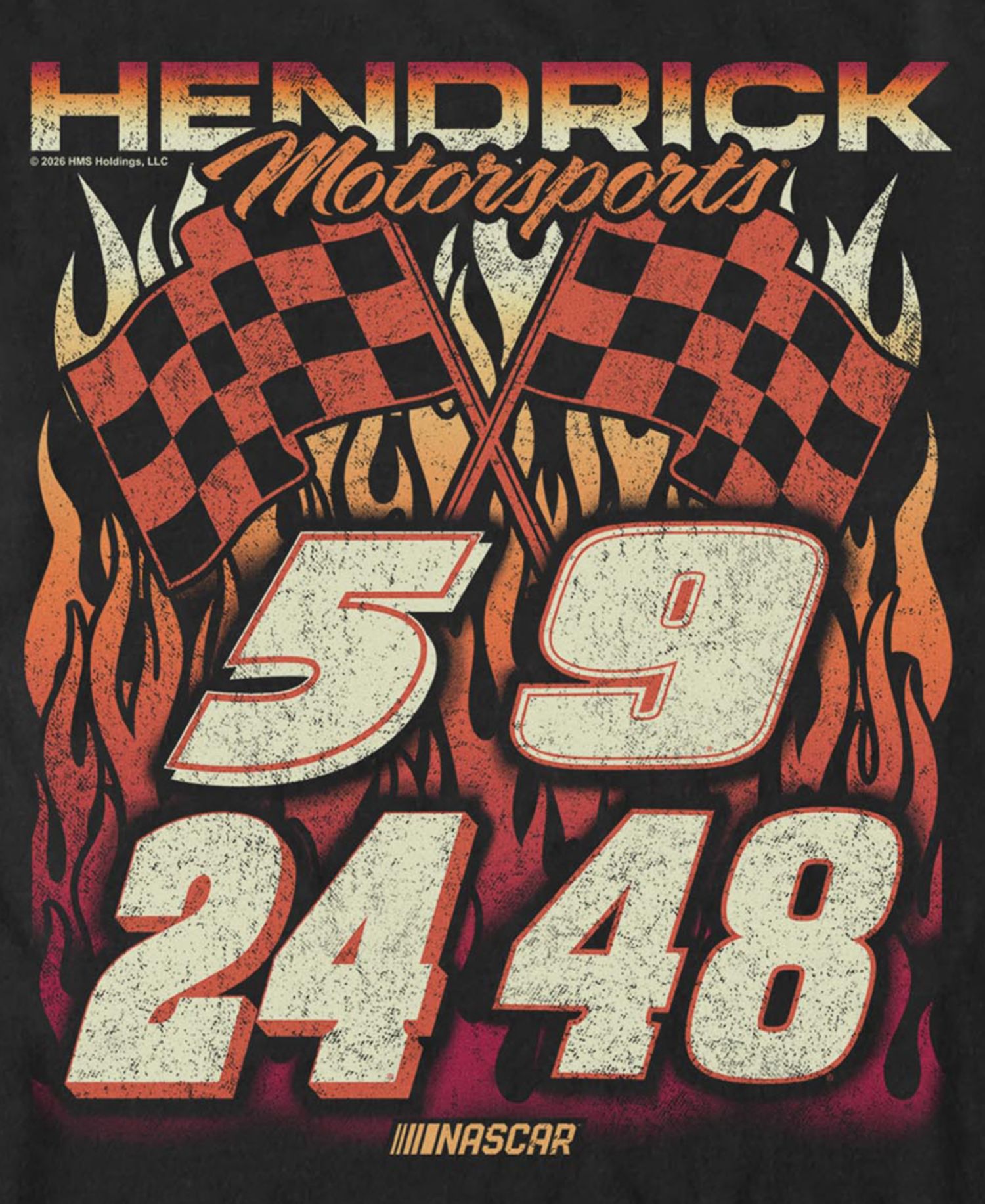 Men's Hendrick's Motorsports Burning Flames 84 T-Shirt