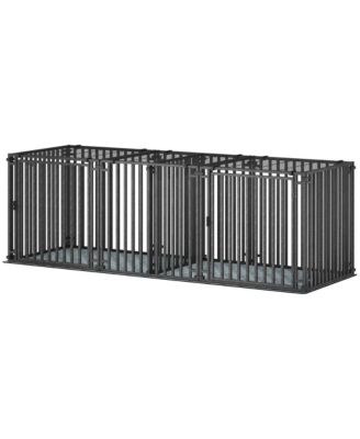 83 in Extra Large Heavy Duty Dog Crate with Divider and Mat