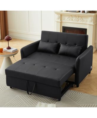 Orisfur 51.57" Convertible Sleeper Bed and Adjustable Armchair with USB