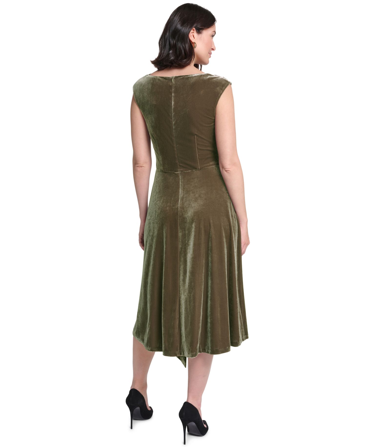 Women's Cowl Neck Midi Dress