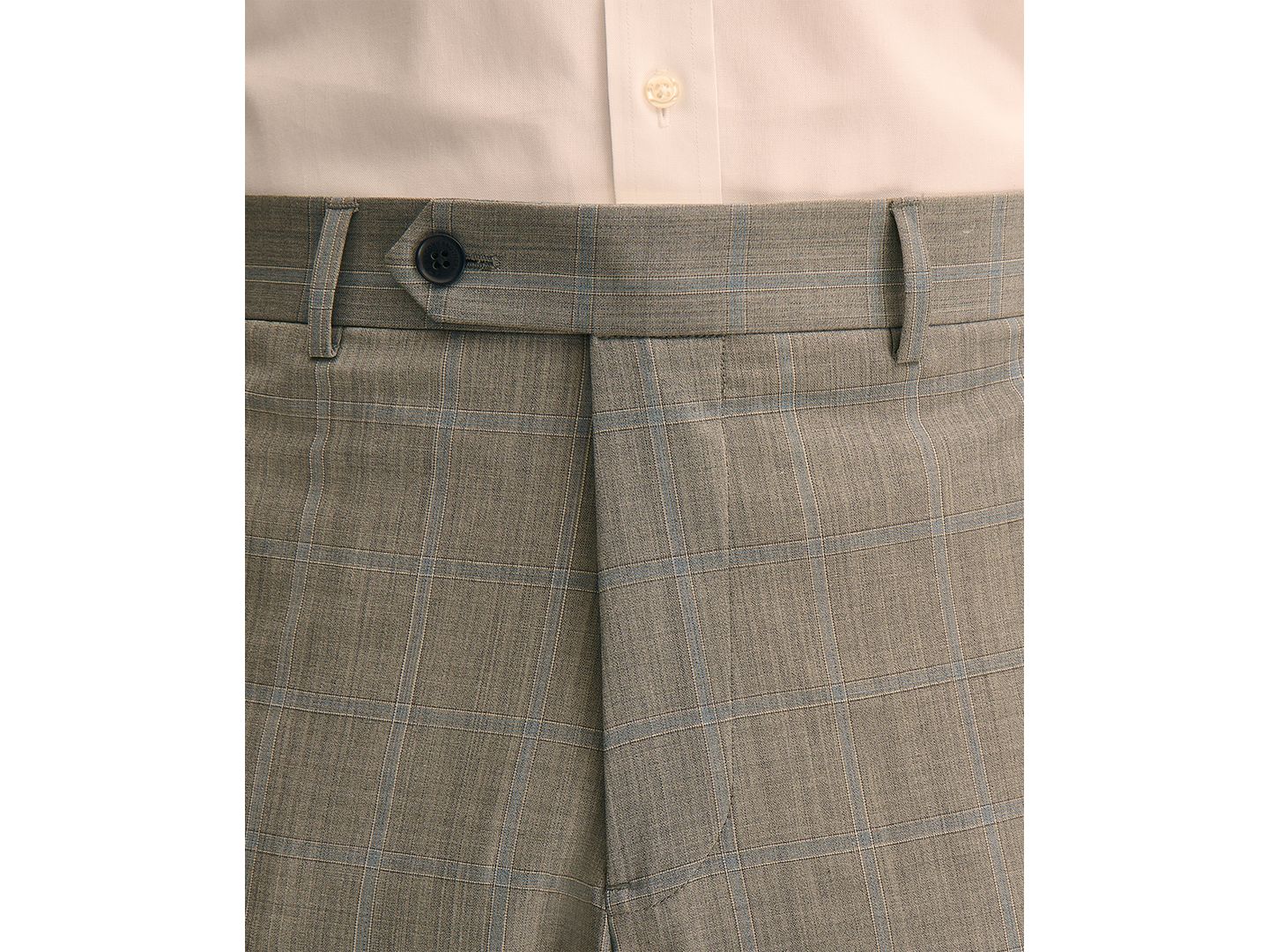 Мужские брюки Brooks Brothers Wool-Blend Stretch Regular-Fit Suit Separates Pant, цвет: Серый — фото 2