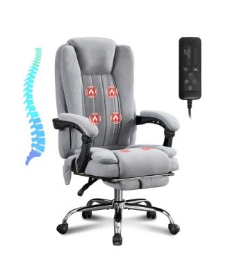 Massage Office Chair with Heat, 6 Vibration Points, and Footrest