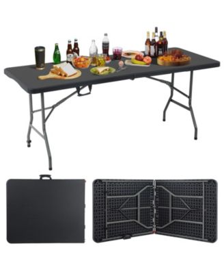 6feet Folding Table Heavy Duty Plastic Portable Camping Dining Party