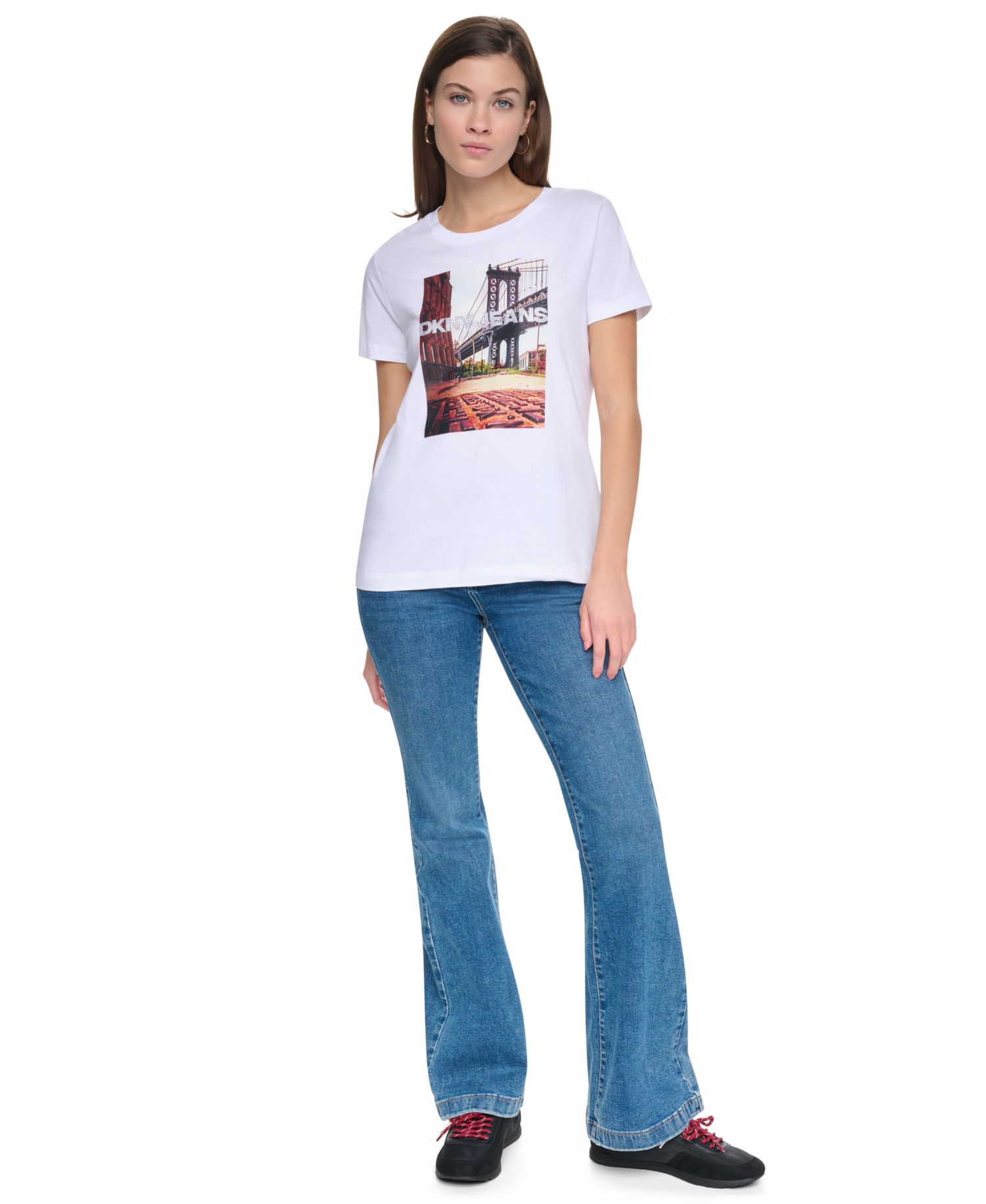 Women's Brooklyn Logo Photorealistic-Graphic T-Shirt