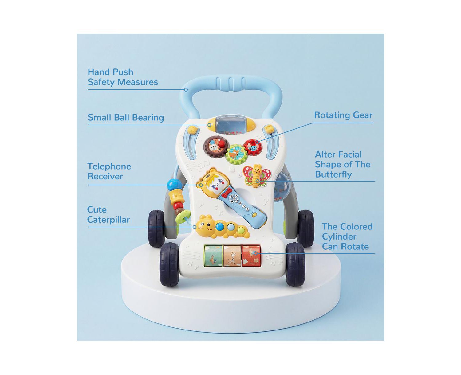 Toddler Baby Push Walker Learning Walking Toys
