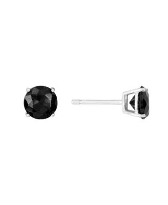 Sterling Silver Cubic Zirconia 7mm Prong Stud Earrings