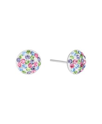9mm Crystal Half Ball Stud Earrings