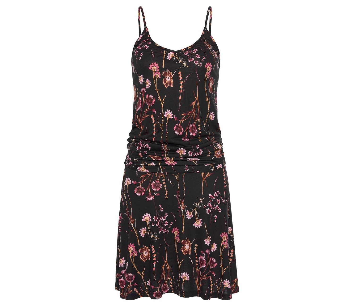 Women's Viscose Printed Spaghetti Strap Short Dress
