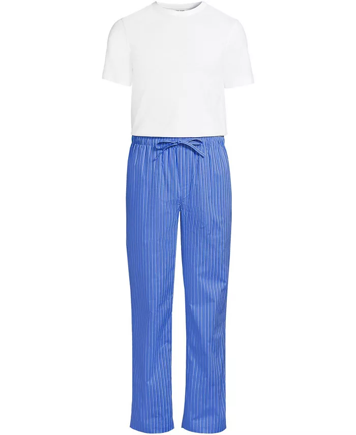 Men's Short Sleeve Essential Knit Tee and Poplin Pant Set - thumbnail 6