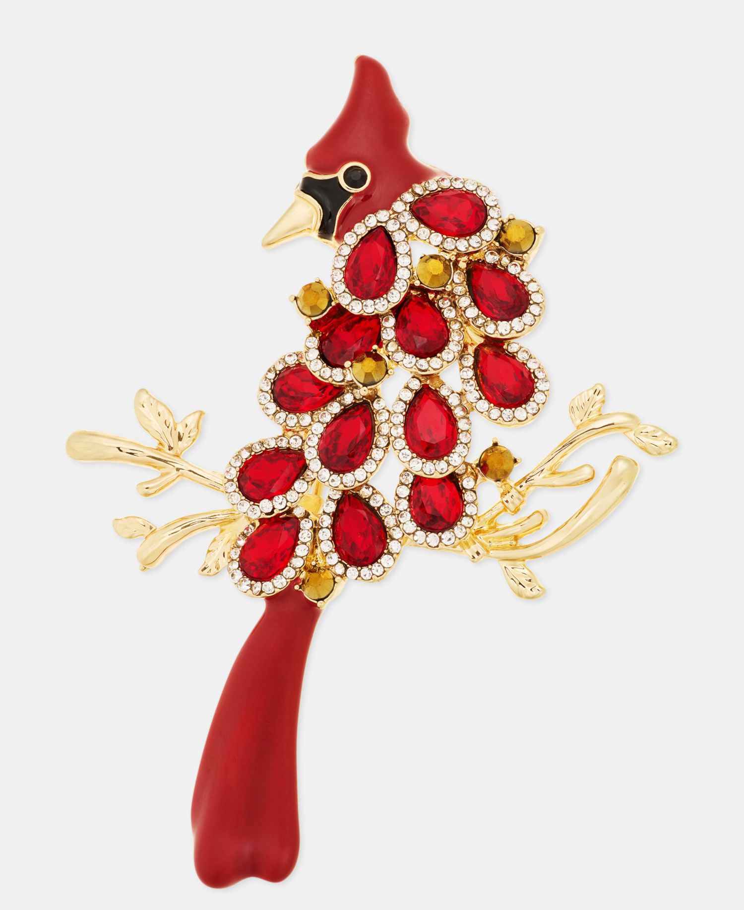 Pav&eacute; & Stone Cardinal Pin
