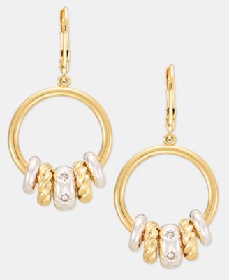 Pav&eacute; Starburst Rondelle Drop Earrings  