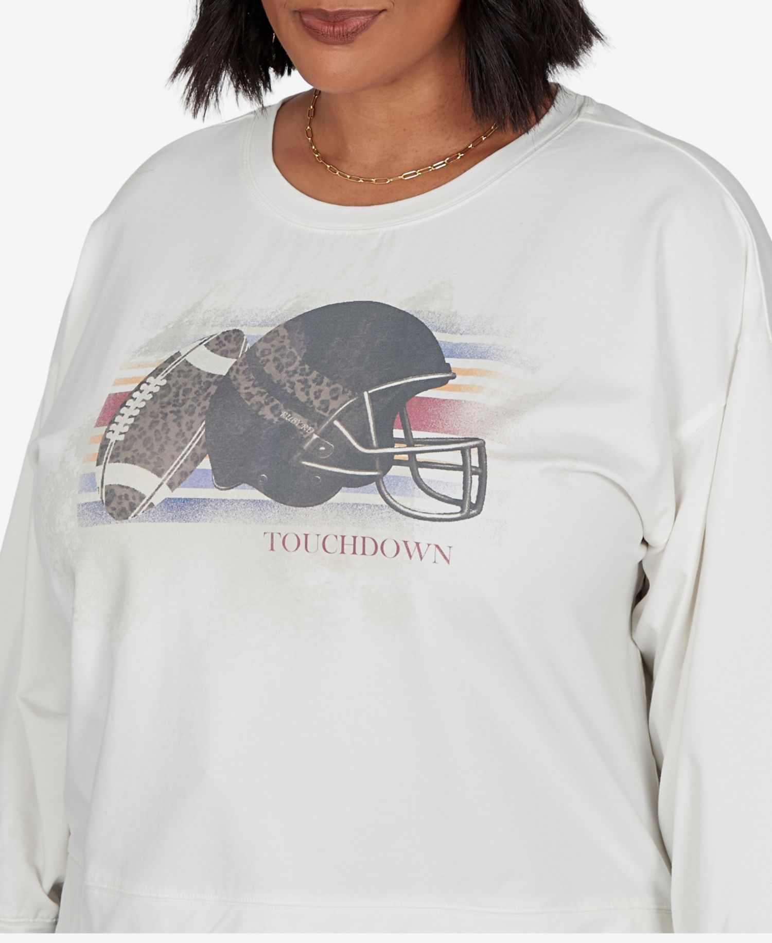 Plus Size Football Graphic Terry Sweatshirt
