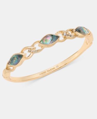 Pav&eacute; & Navette Abalone Bangle Bracelet