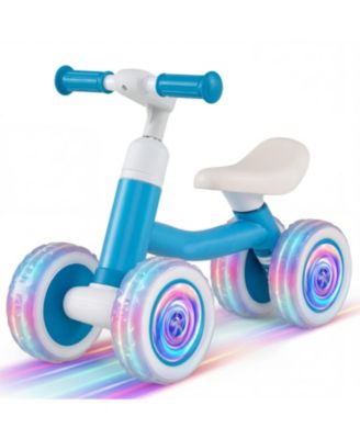 Kids Balance Bike with Adjustable Handlebar, Seat And  LED Wheels