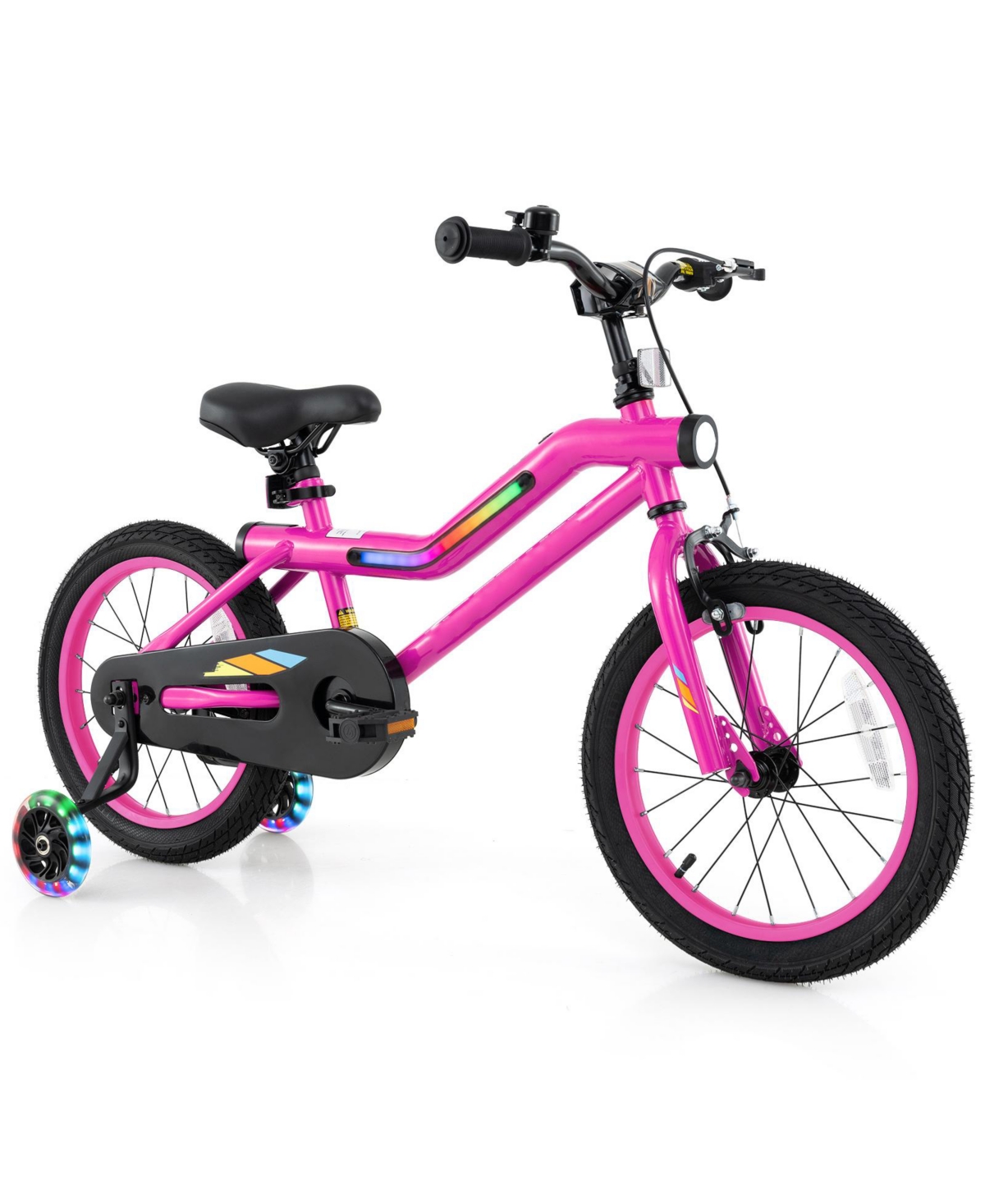 Slickblue Kids Bike with Led Lights, Training Wheels and Headlight