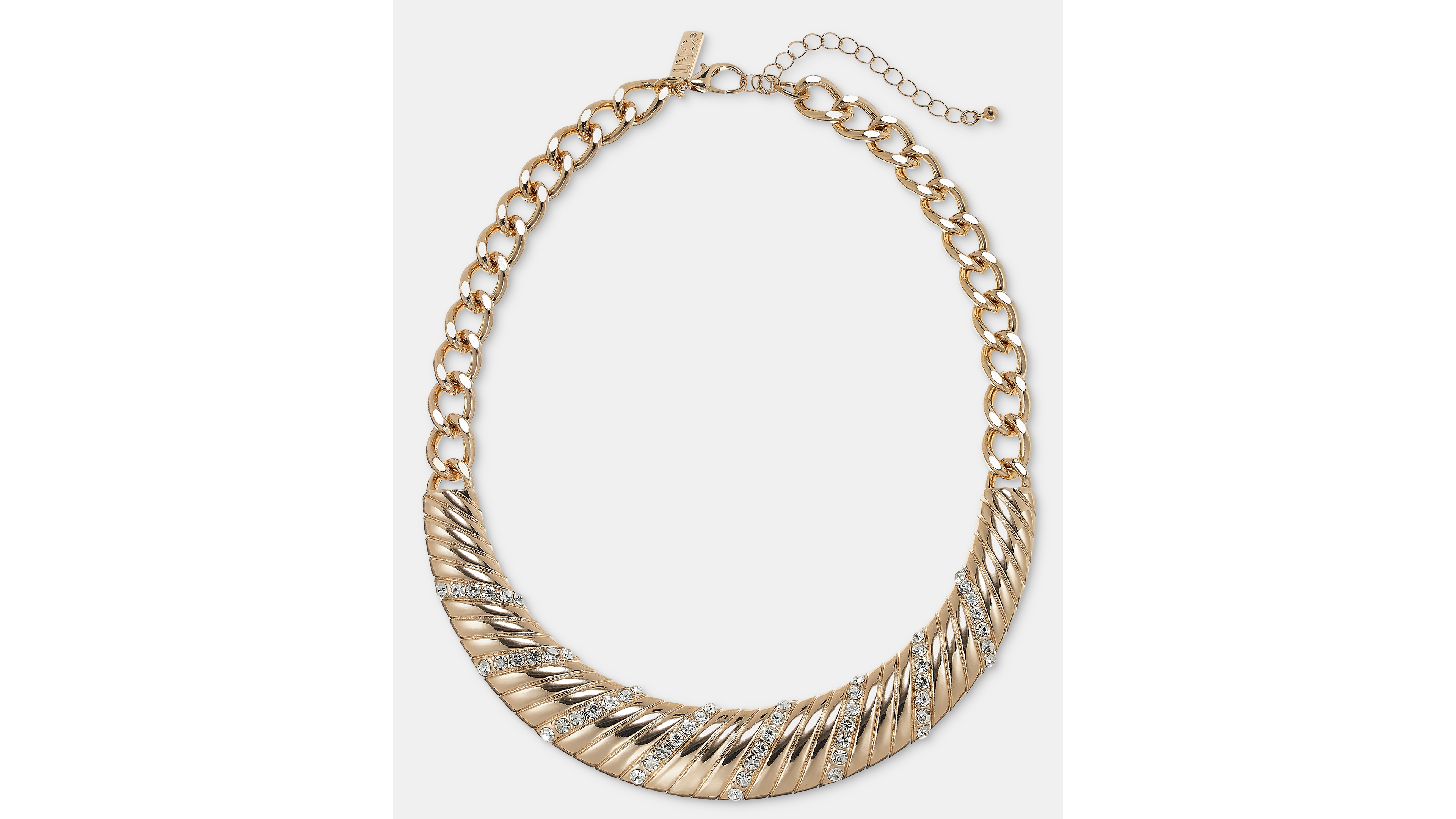 I.n.c. International Concepts Pave Twist Collar Necklace, 14-1/2" + 3" extender, Macy's Exclusive