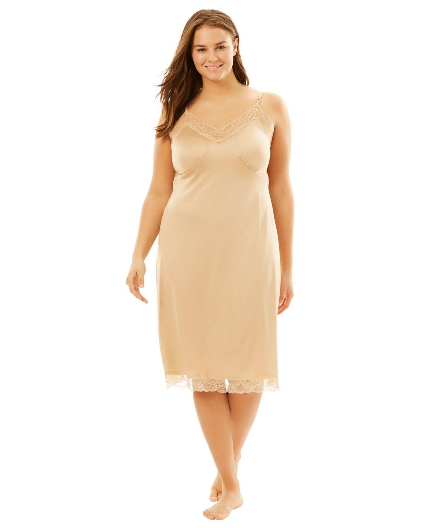 Women's Plus Size Full Slip Double Skirted