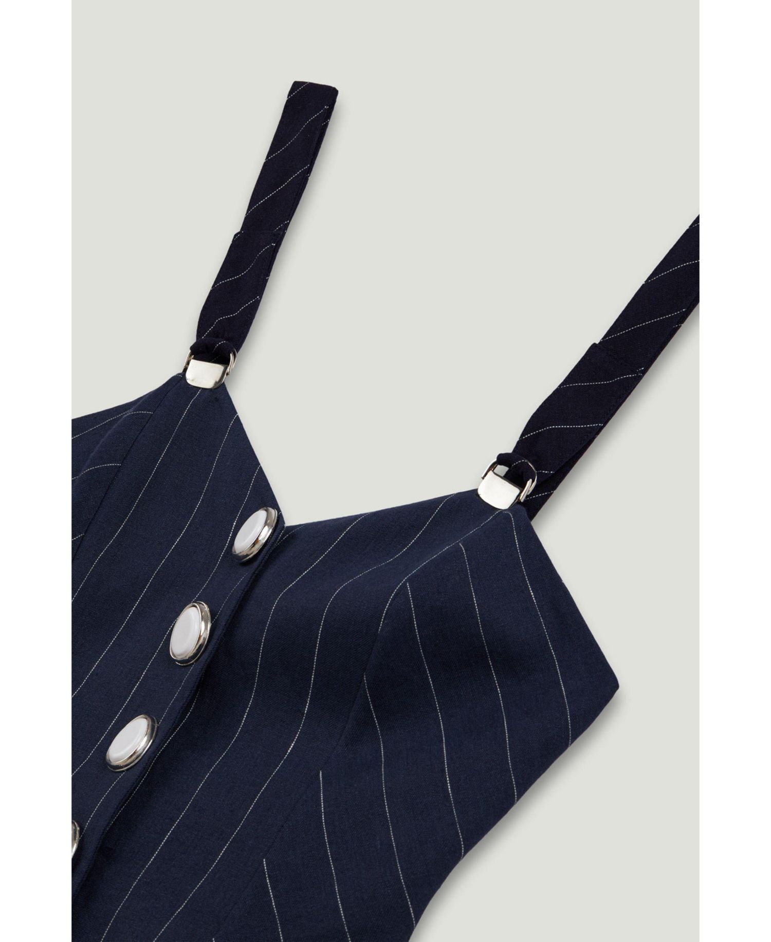 Women's Pinstripe Corset Bustier Top