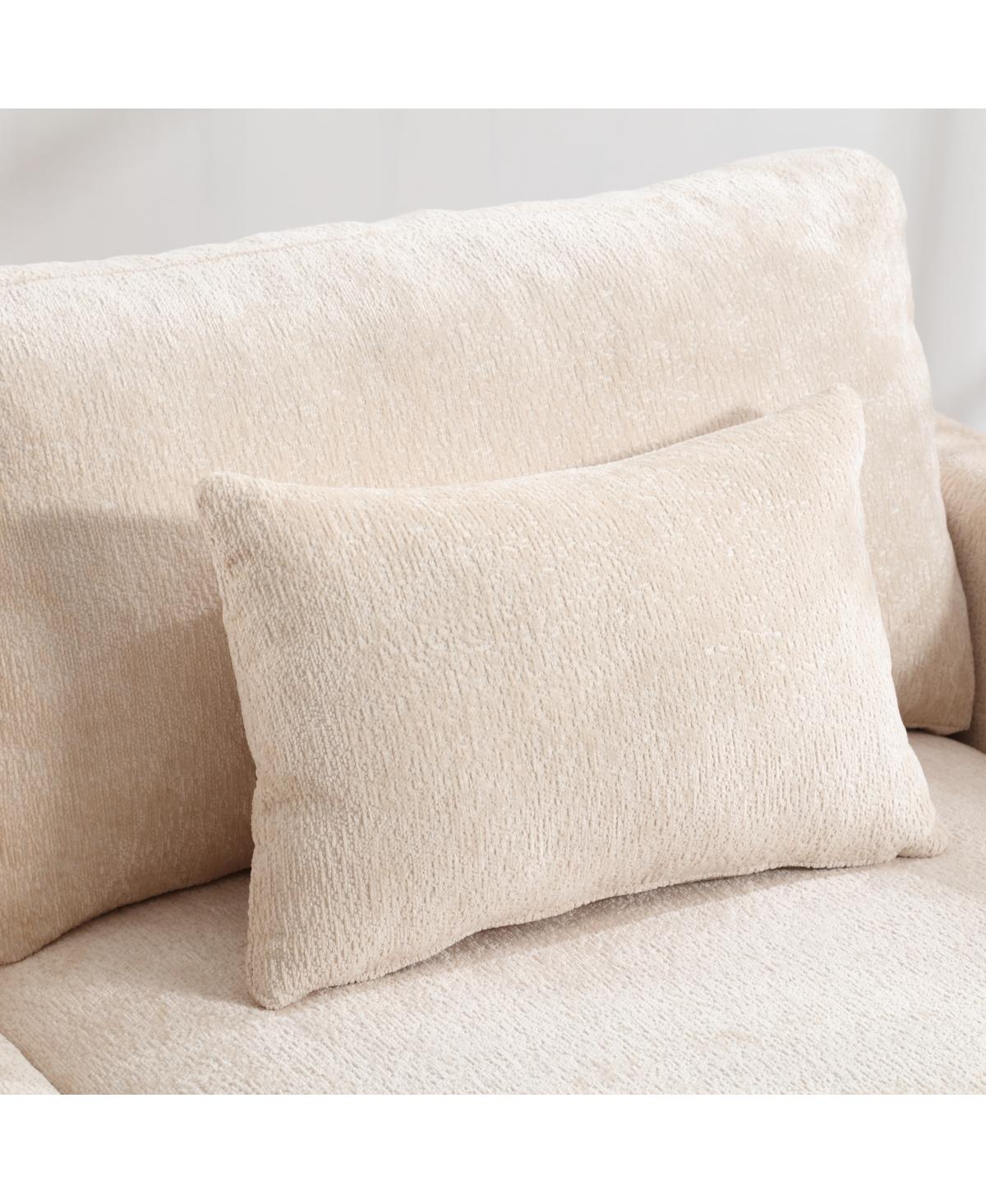 Streamdale Furniture Mid-Century Modern Chenille 2-Seat Loveseat Sofa