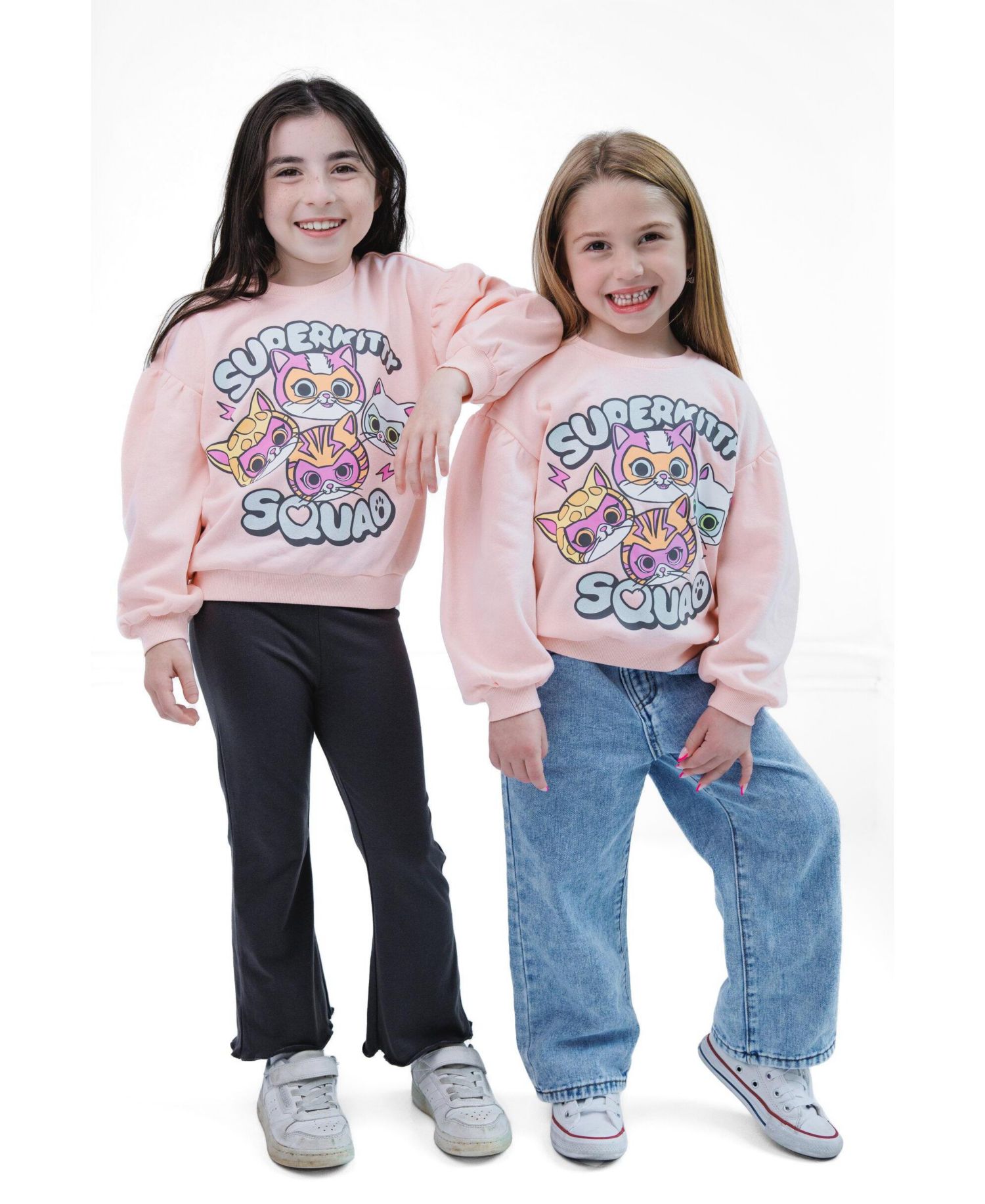 Girl's (5-8) Fleece Sweatshirt and Flare Leggings Set