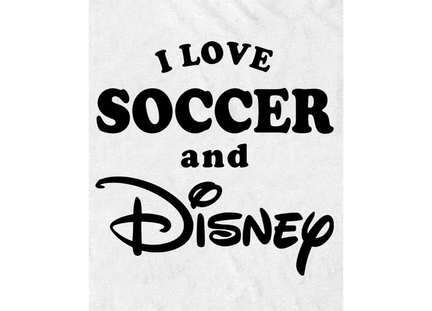 Men's Love Soccer and Disney Graphic T-Shirt