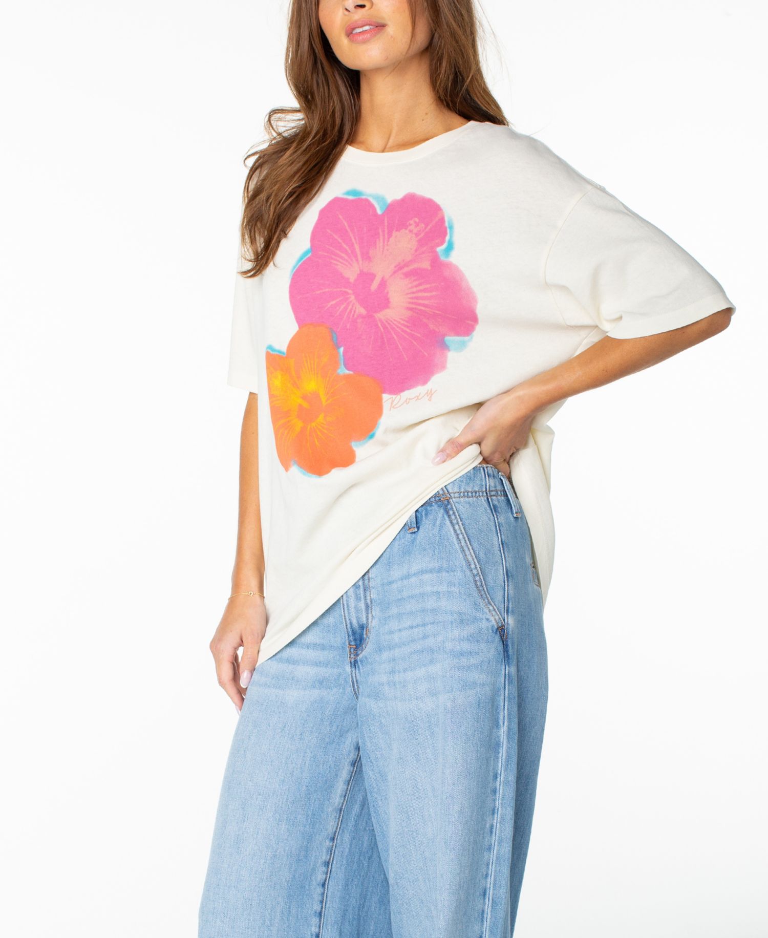 Women's Flower Glow Graphic Pull-On T-Shirt