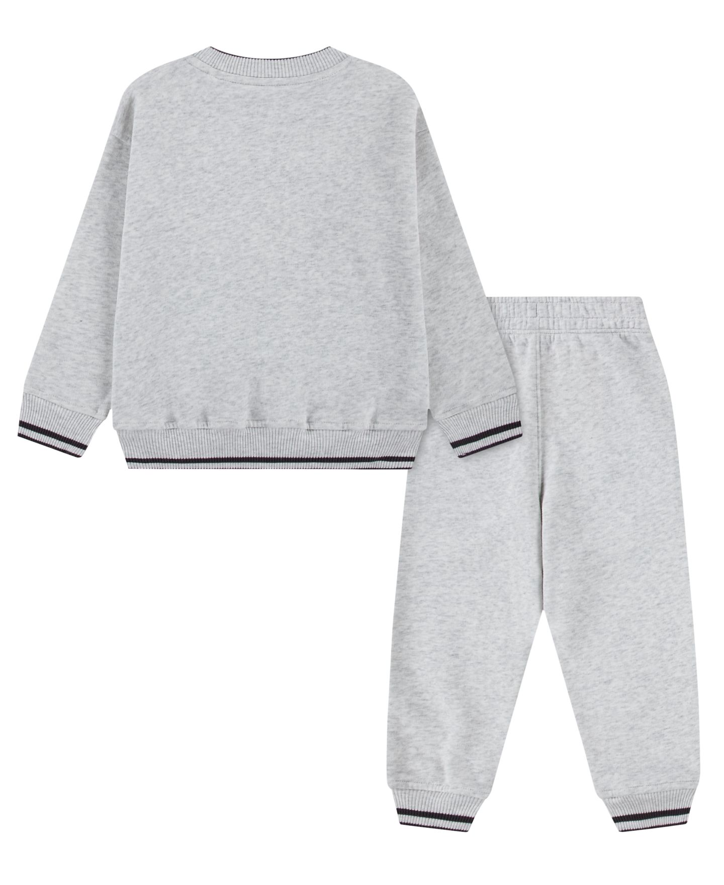 Детский комплект abercrombie kids для мальчиков 2T-5T: флисовый свитшот и джоггеры, цвет: Светлый серый меланжевый — фото 2