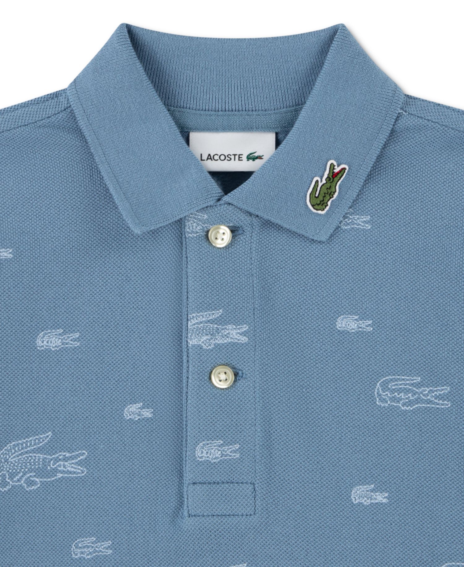 Boys' 10-16 Short-Sleeve Line Croc Printed Polo Shirt