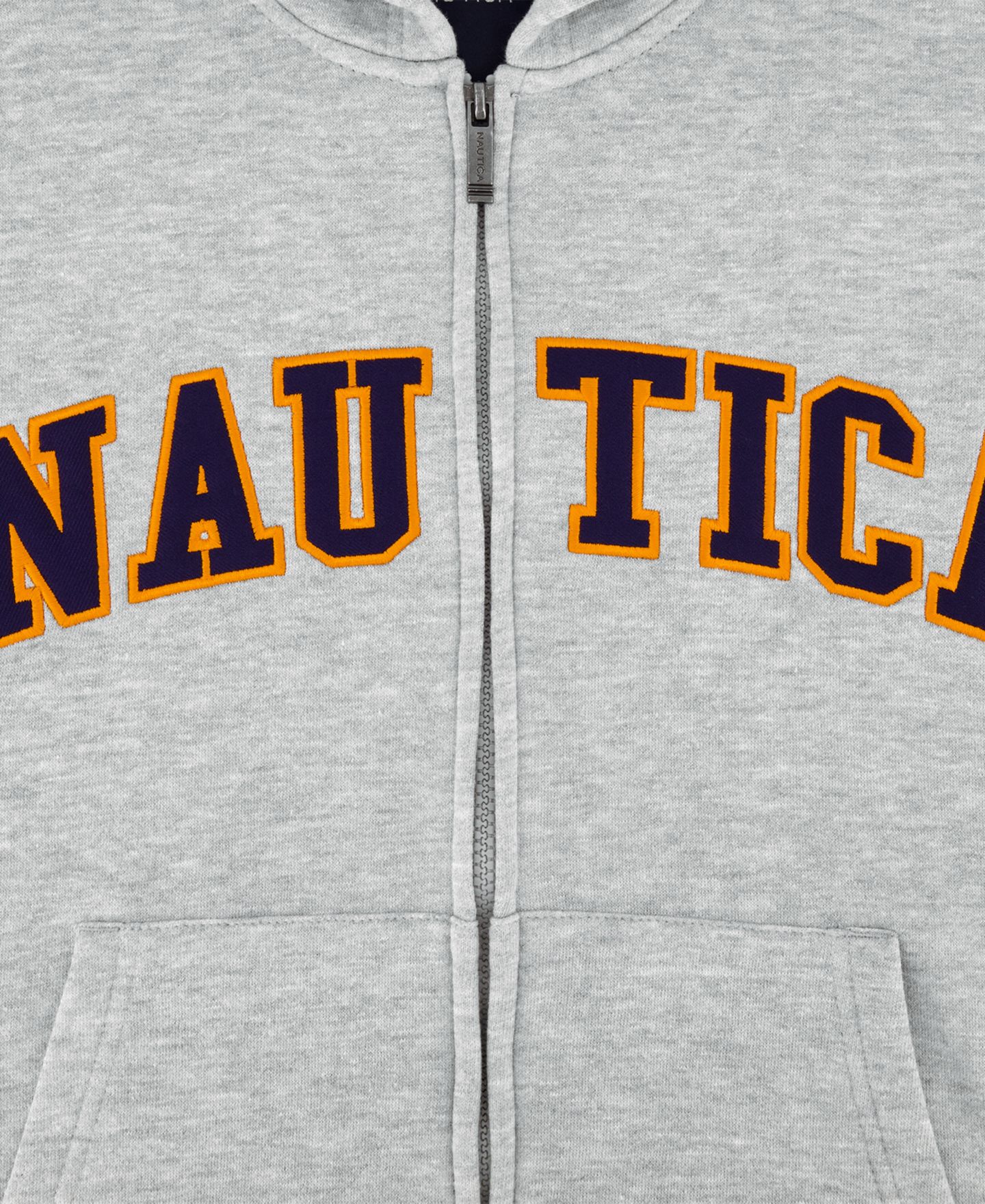 Худи Nautica Logo Applique Full-Zip для мальчиков, цвет: Серый меланжевый — фото 5