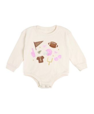 Baby Girls Game Day Icon Long Sleeve Romper