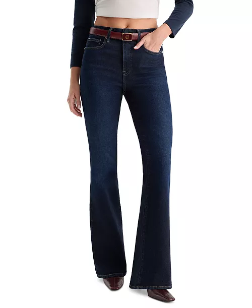Good American Women's Mid-Rise Slim Flare Jeans