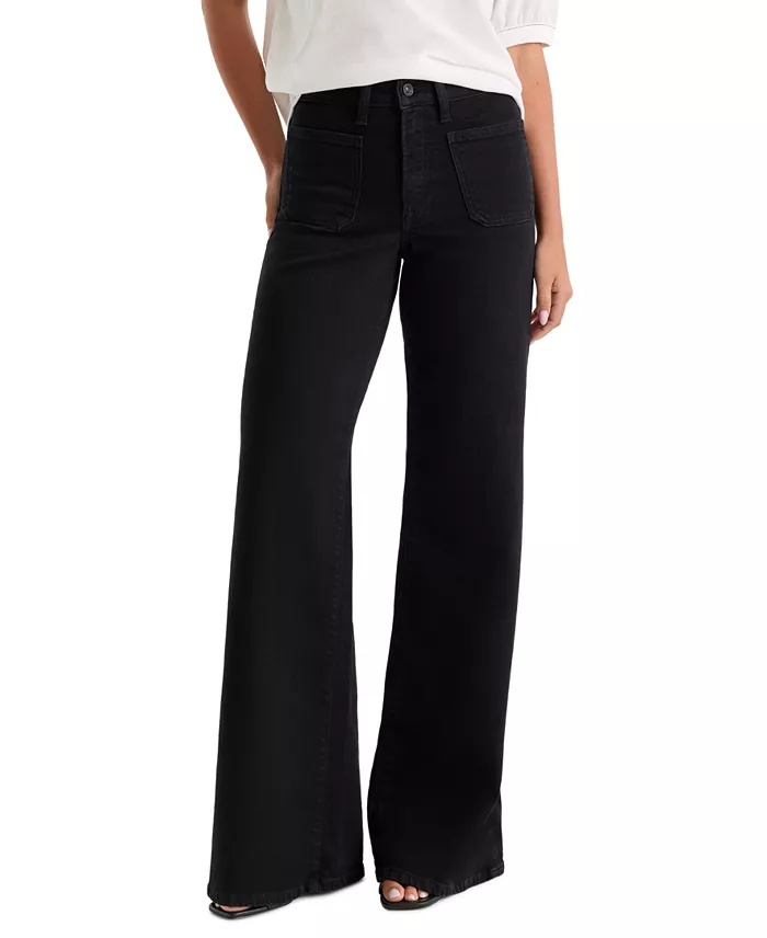 Petite High-Rise Wide-Leg Ankle Pants