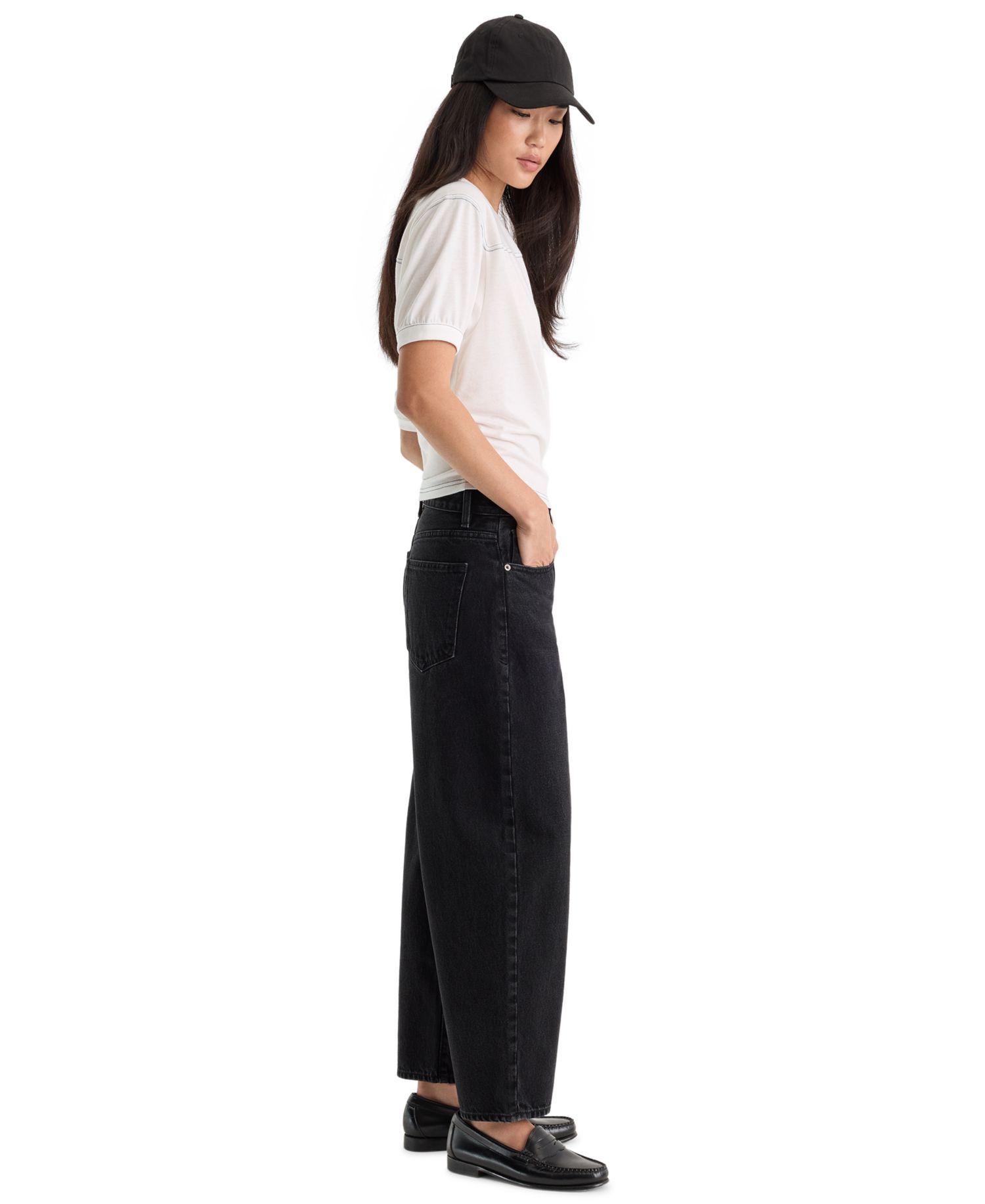 Women's Vintage Mid-Rise Barrel-Leg Ankle Jeans