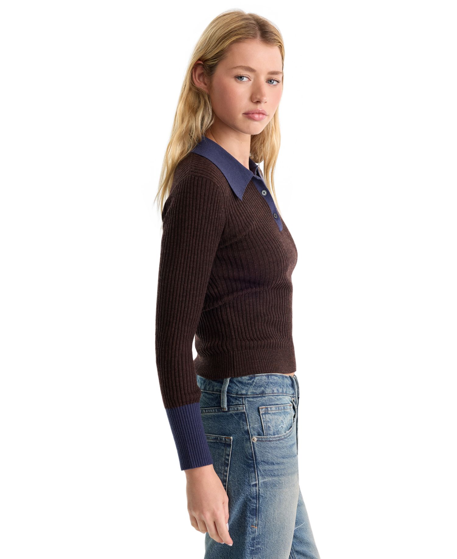 Women's Collared Long-Sleeve Sweater