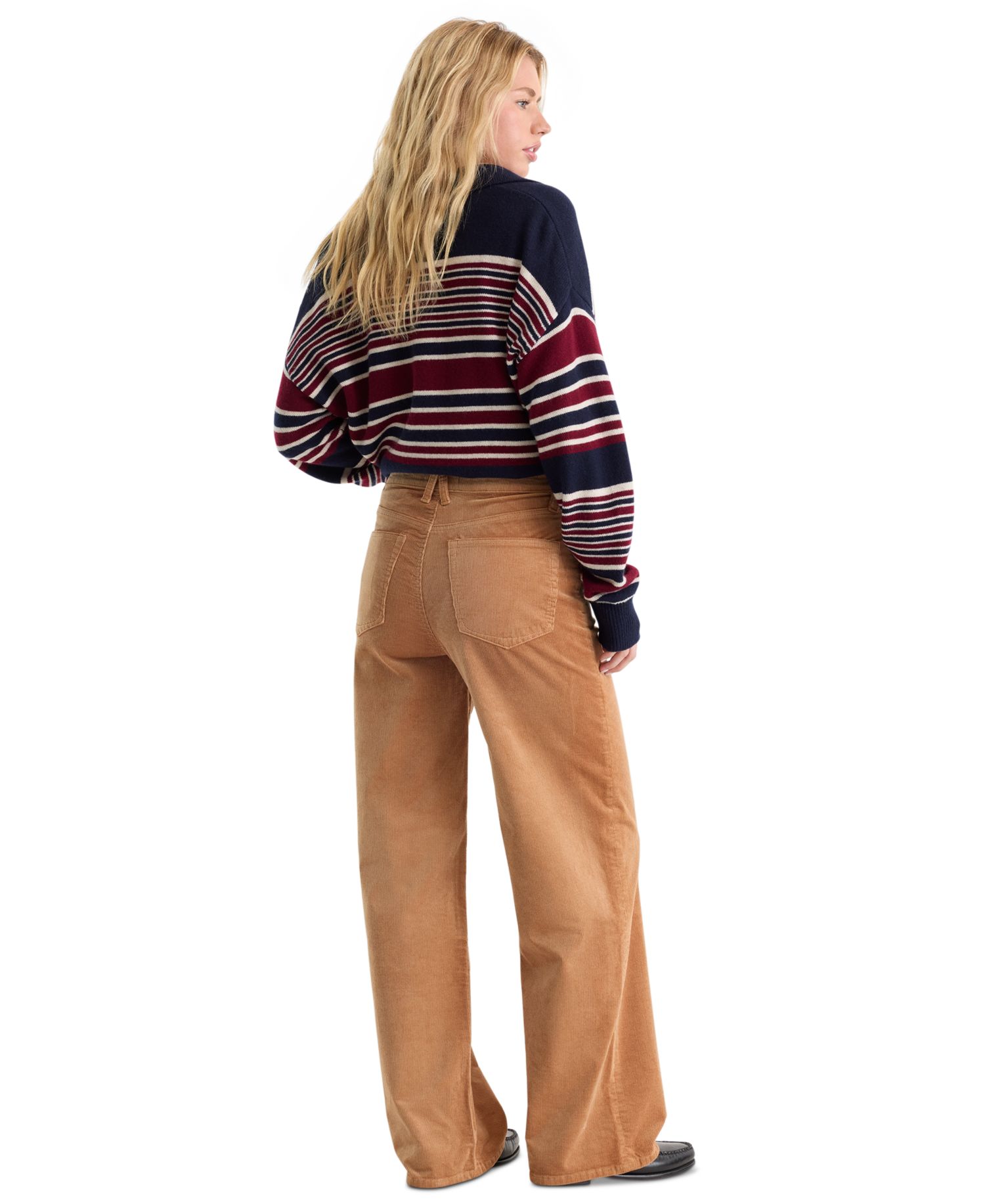 Women's Vintage Corduroy High-Rise Relaxed Wide-Leg Jeans