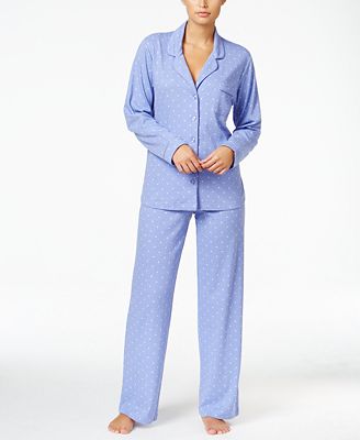 Charter Club Satin-Trimmed Printed Pajama Set, Created for Macy's ...