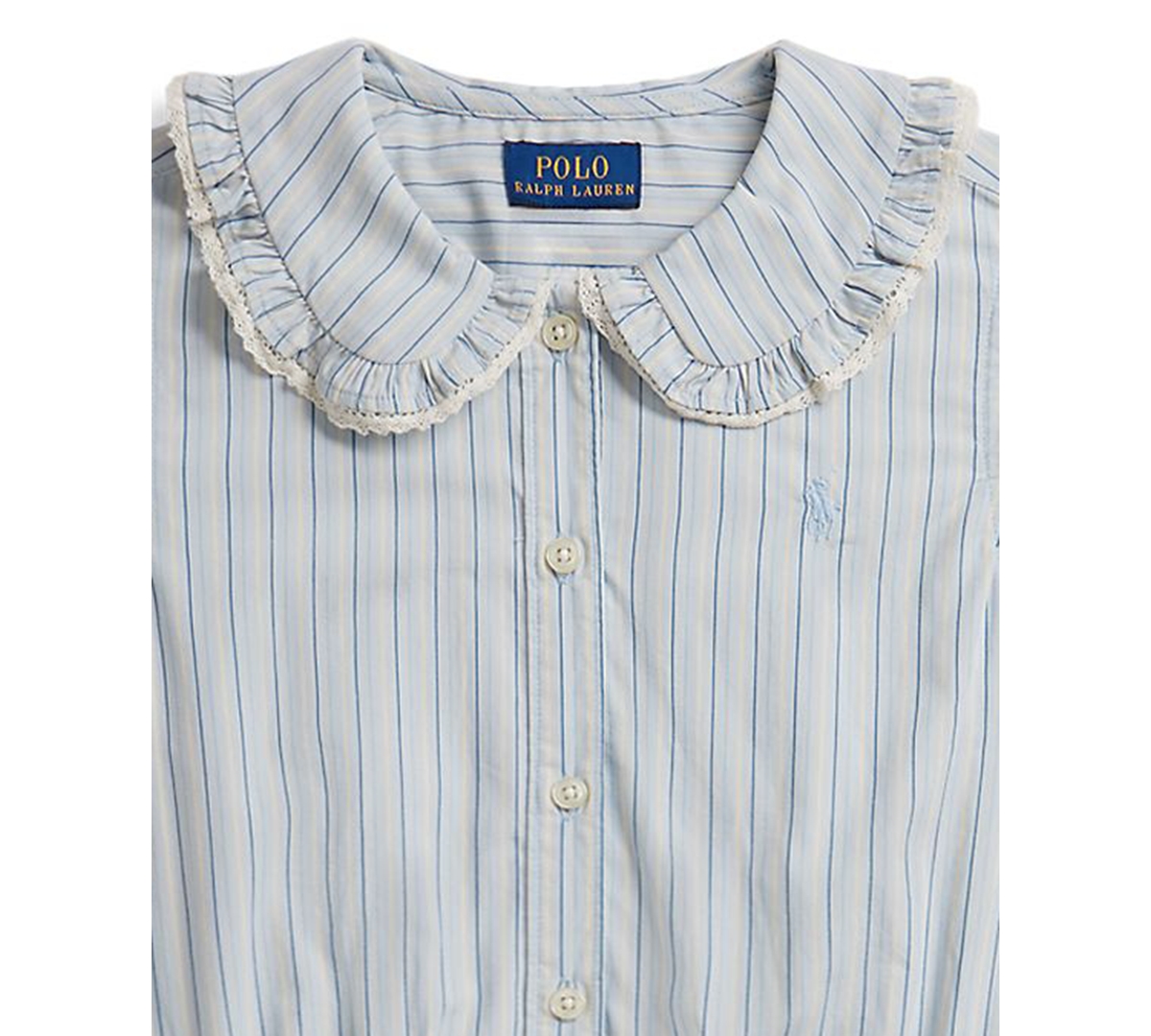Polo Ralph Lauren Girls' 7-16 Striped Cotton Poplin Shirtdress