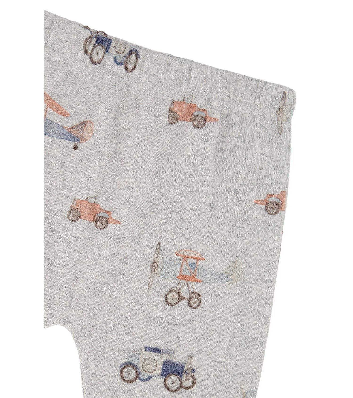 Baby Boys Cotton Pants and Top Set Printed Airplanes