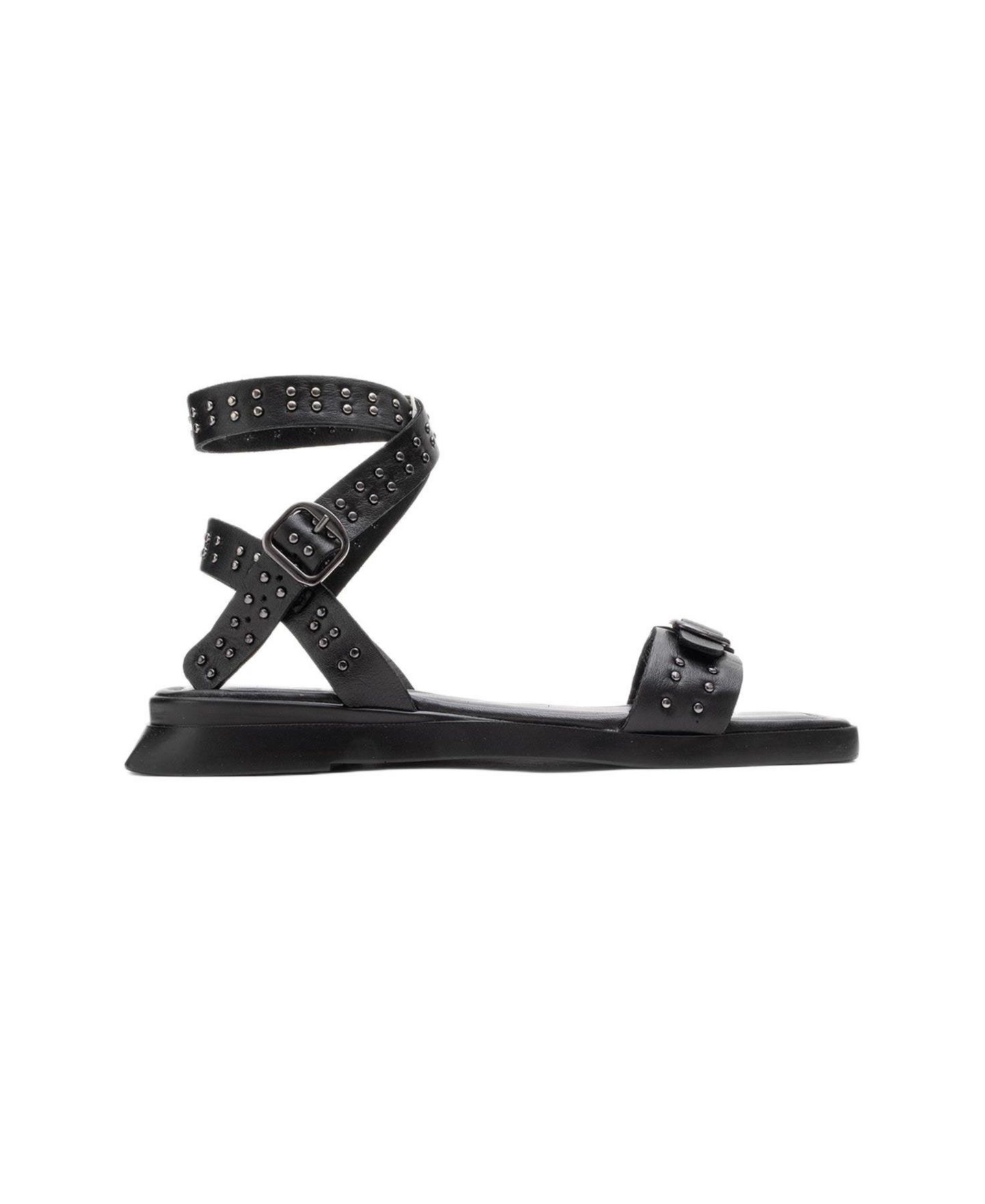 Женские сандалии Forever & Always Shoes Carril Leather, цвет: Чёрный кожаный — фото 2
